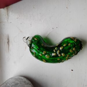 Green Glass Pickle Ornament